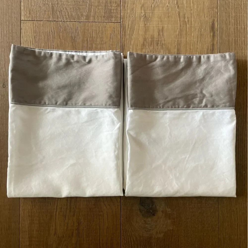 RH Restoration Hardware Italy 2 King Pillowcases 19x36" 100% Cotton - Picture 2 of 7